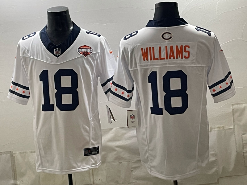 Chicago Bears #18 Williams white Nike Limited NFL Jersey 0903004->chicago bears->NFL Jersey